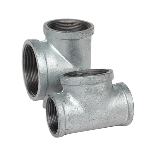 Galvanized Reducing Tee, Middle Large