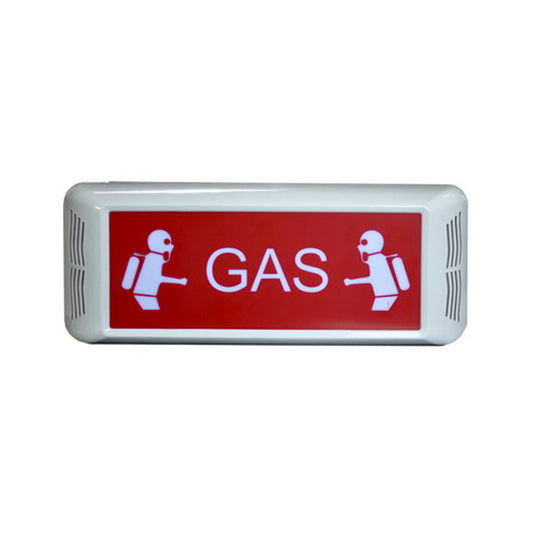 Gas release warning lamp